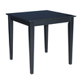 International Concepts Square Top Table, 30 in W X 30 in L X 30 in H, Wood, Black K46-3030-30S